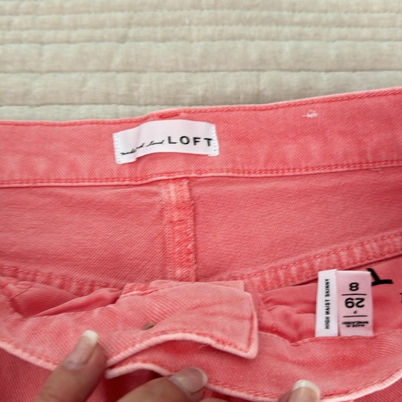Cute Loft Coral Jeans NWOT - Picture 4 of 6